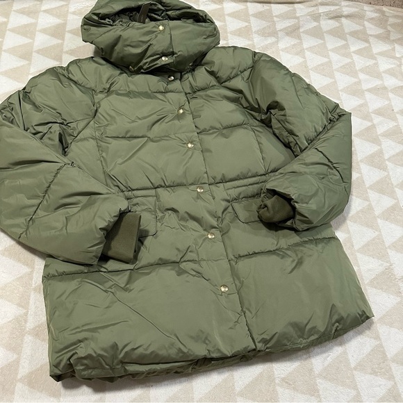 J crew chateau puffer coat general surplus green - Picture 4 of 7